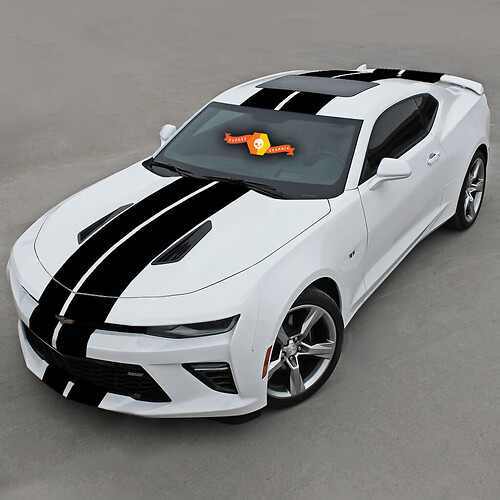 Chevrolet Camaro 2016-2018 Bumper To Bumper Tapered Dual Vinyl Stripes