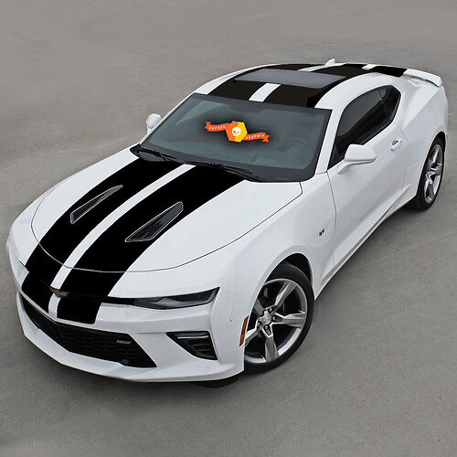 Chevrolet Camaro 2016- 2018 -ss- Top Racing Double Vinyl Stripes