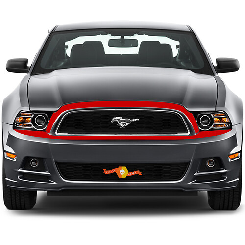 Ford Mustang 2013-2020 Front Bumper Top Overlay Highlight Stripe
