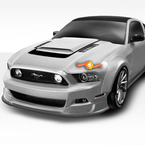 Ford Mustang 2013-2020 Accent Sticker Decal Stripe Around Hood Scoop Rsh8