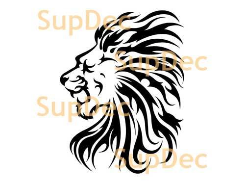 Lion Vinyl Art Wall  Window Bathroom Sticker Decal removable #2