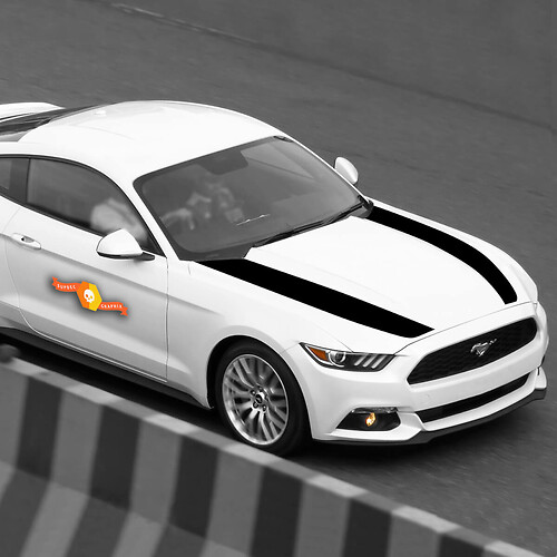 FORD MUSTANG 2015-2023 HOOD SIDE ACCENT Stickers Decals STRIPES
