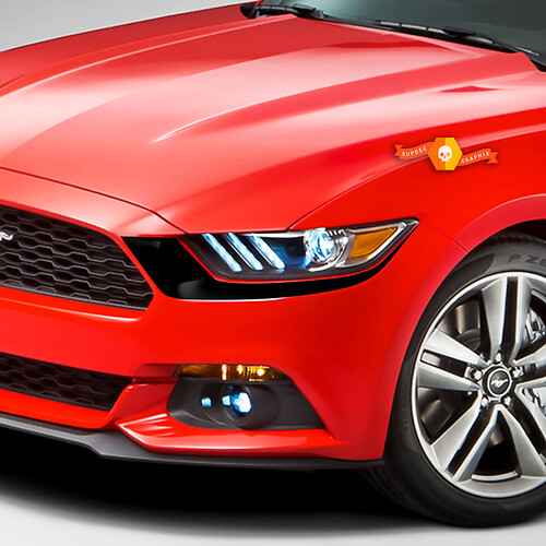 Ford Mustang 2015-2020 ହେଡଲାଇଟ ଫ୍ରଣ୍ଟ ଏକ୍ସେଣ୍ଟ ଷ୍ଟିକର ଡିକାଲସ୍ ଷ୍ଟ୍ରାଇପସ୍
