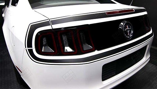 Ford Mustang 2013- 2014 Retro Style Rear Fascia Stripes
