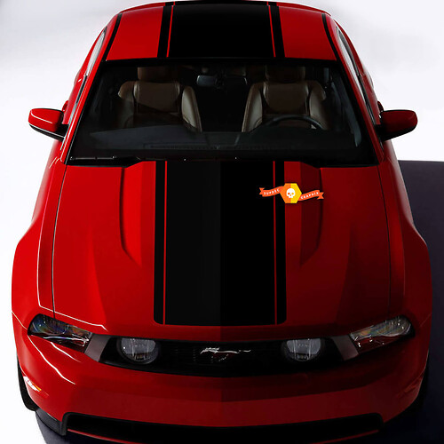 Over The Top Stripes cocok untuk Ford Mustang 2005-2024
