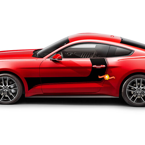 Side Doors Hockey Stripes Decals Stickers fit to Ford Mustang 2005-2024