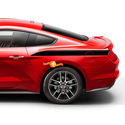 Rear Quarter Side Accent Stripes fit to Ford Mustang 2005-2024 Vinyl Decals Stickers