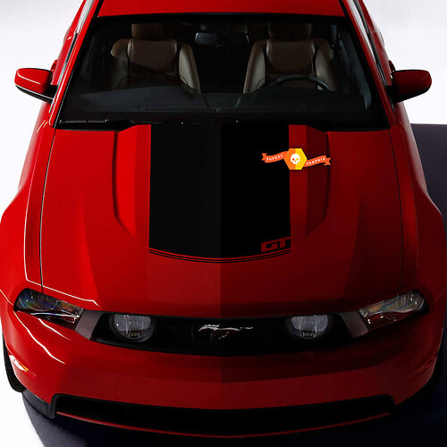 Hood Accent Sticker Decal for Ford Mustang 2005- 2024 GT style
