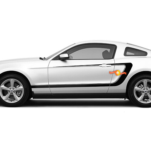 Side Doors Accent Rear C style stripes decals for Ford Mustang 2005-2024 vinyl stickers graphics