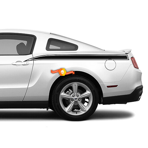 Ford Mustang Rear Quater Side Stripes Decals Stickers