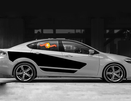 Dodge Dart 2013- 2020 Side Accent Stripes Blackout Stickers Decals