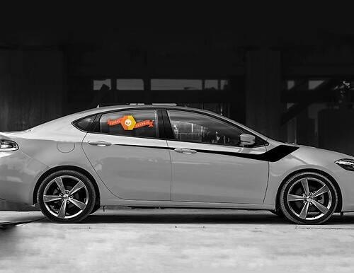 Side Accent Sport Stripes Vinyl Decal Sticker for Dodge Dart