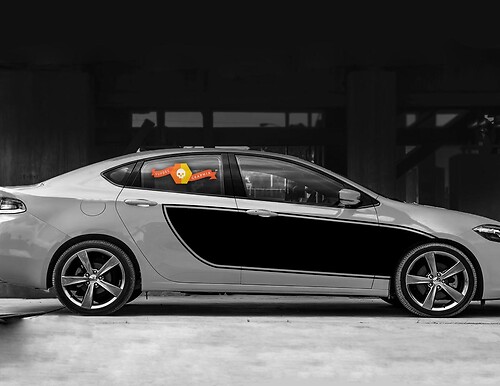 Side Accent Sport Stripes Vinyl Decal Sticker for Dodge Dart 2