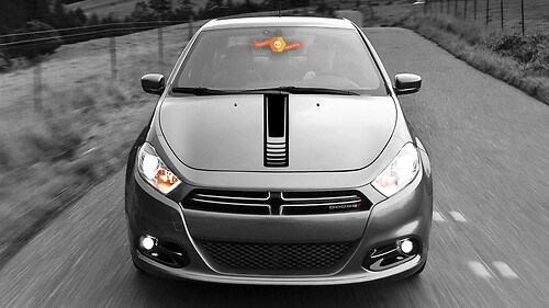 Hood Center Accent Stripes Vinyl Decal Sticker for Dodge Dart