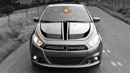Hood Accent Stripes Vinyl Decal Sticker for Dodge Dart