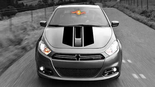 Hood Accent Stripes Vinyl Decal Sticker for Dodge Dart 2
