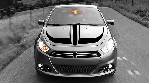 Hood Accent Stripe Decals for Vinyl Decal Sticker for Dodge Dart