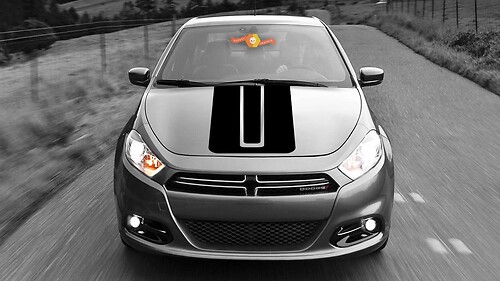 Hood Accent Stripes Vinyl Decal Sticker for Dodge Dart