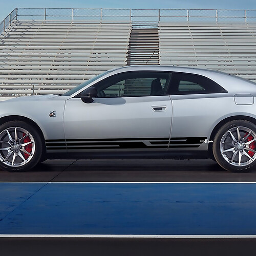 Side rocker panel decal stripes for Dodge Charger Electric 2