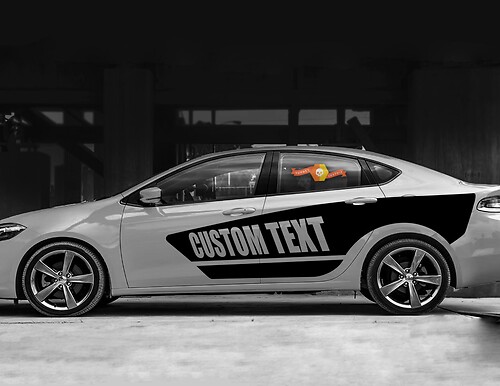 DODGE DART 2013 - 2018 SIDE ACCENT STRIPES BLACKOUT Stickers Decals