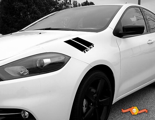 Dodge Dart 2013-2018 Fender Hash Side Stripes Accent Stickers Decals