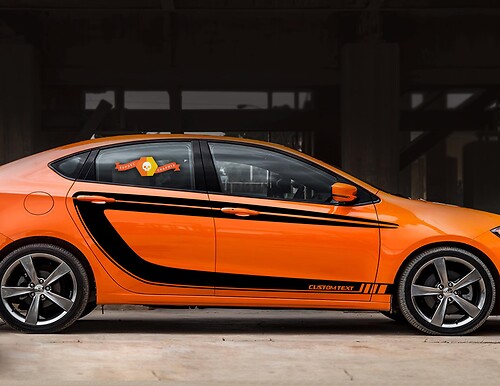 Side Accent C-stripes Vinyl Decal Sticker for Dodge Dart
