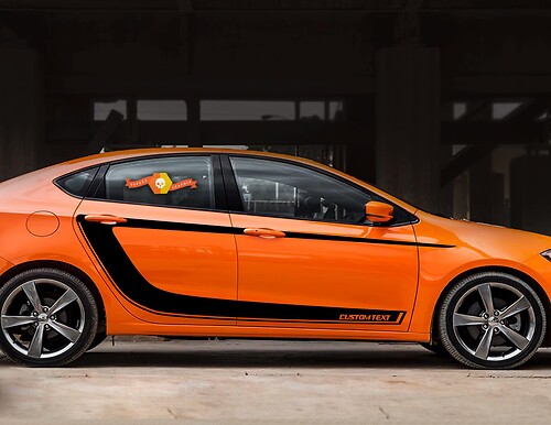 Side Accent C-stripes Vinyl Decal Sticker for Dodge Dart 2