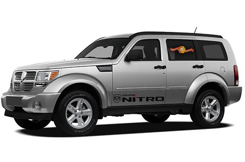 DODGE NITRO 2x racing stickers logo graphics vinyl body decals side stripes