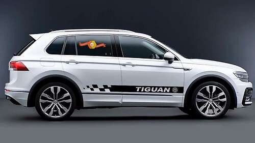Volkswagen TIGUAN 2x side stripes body decal graphics vinyl stickers emblem logo