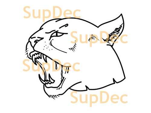 Tiger wild cat Vinyl Wall  Window Bathroom Sticker Decal #2