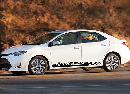 TOYOTA COROLLA 2x side skirt vinyl body decal sticker graphics premium quality#2