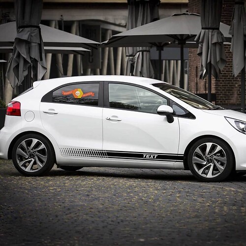 2x side stripes graphics vinyl body decals racing stickers logo fit to Kia RIO
