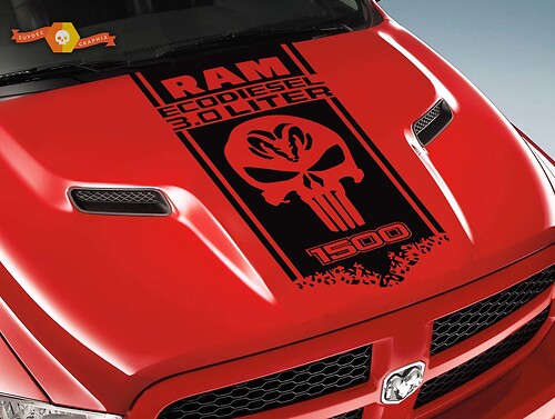 DODGE RAM HEMI 1500 / 3.0 DIESEL HOOD & FENDER DECAL graphics vinyl stickers