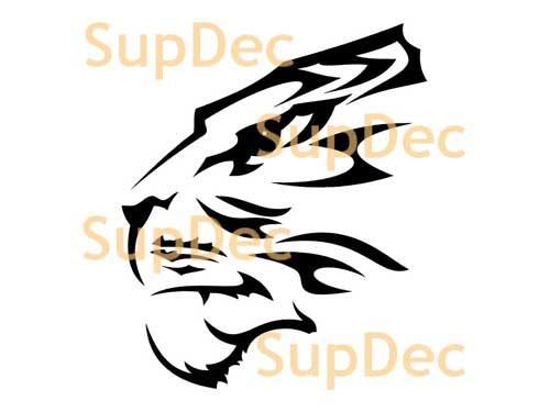 Tiger wild cat Vinyl Wall  Window Bathroom Sticker Decal #4