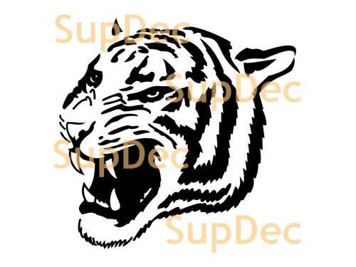 Tiger wild cat Vinyl Wall  Window Bathroom Sticker Decal #5