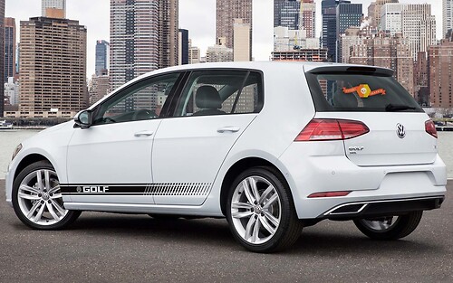 VOLKSWAGEN GOLF GTI 2x ສີສະລາດ side stripes body decal car stickers vinyl emblem logo
