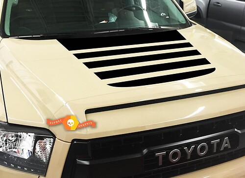 Toyota Tundra Truck 2014-2018 Blackout Vinyl Hood Stripes Sticker Decal