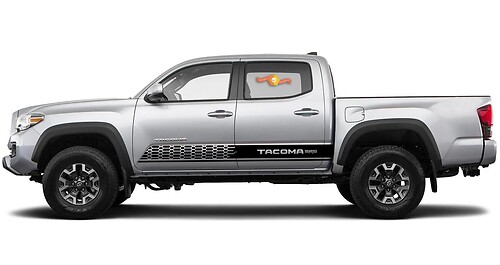 2X Toyota Tacoma 2016-2018 side skirt Vinyl Decals graphics rally sticker kit
