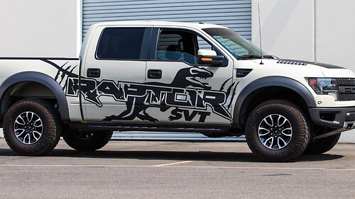 2 Side F-150 Ford Raptor SVT Digital Paint WRAP Splash Decal Graphics stickers chatter