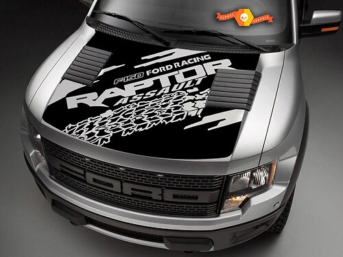 Ford F150 Raptor hood graphics tire track package hood decal sticker
