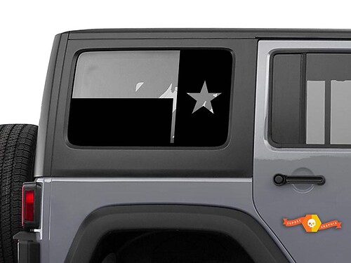 State of Texas Flag Windshield decal - fits JKU Jeep wrangler 4 door Wrangler Window Stickers