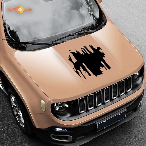 NEW 2015 2016 2017 2018 Jeep Hood Renegade Graphics  Stickers Decals