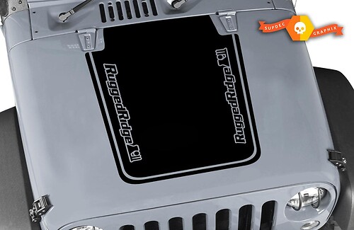 Rugged Ridge Hood Sticker Decal for Jeep Wrangler 2007-2017 12300.11