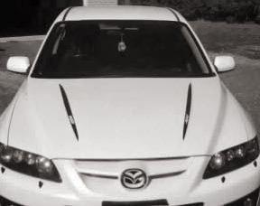 2 Mazda 6 Hood Mazdaspeed MPS Bonnet Sticker Decal stripes vinyl graphics 3