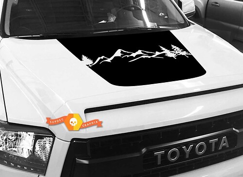 Mountains Forest  Hood graphics Sticker Decal for TOYOTA TUNDRA 2014 2015 2016 2017 2018