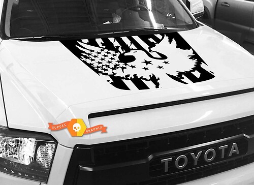 Bald Eagle USA FLAG Hood graphics Sticker Decal for TOYOTA TUNDRA 2014 2015 2016 2017 2018 #1