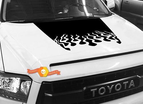 Hood Fire graphics Sticker Decal for TOYOTA TUNDRA 2014 2015 2016 2017 2018 #8