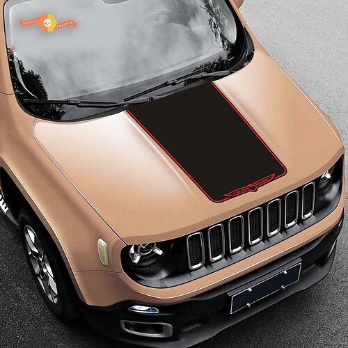 2015-2019 Jeep Renegade Trailhawk Vinyl Hood Decal Sticker Graphic Stripe