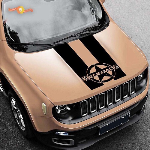 2015-2019 Rally Distressed star Renegade Jeep vinyl hood Sticker Decal Graphic