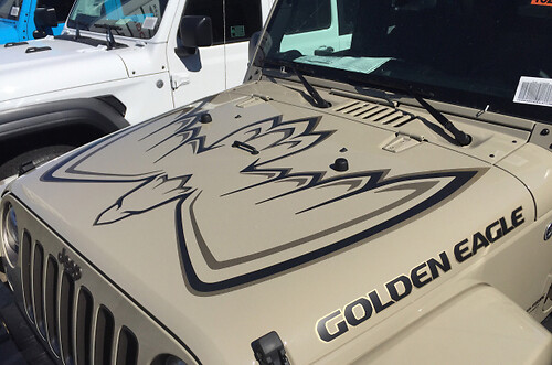 Jeep Wrangler New Golden Eagle Hood Sticker Decal